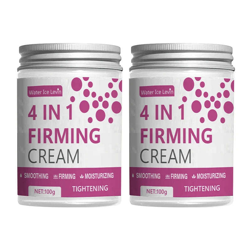 4 in 1 Firming Cream with Hyaluronic Acid, Ginger Oil & Shea Oil, Moisturizes, Firms, Smooths & Tightens for Elastic Skin