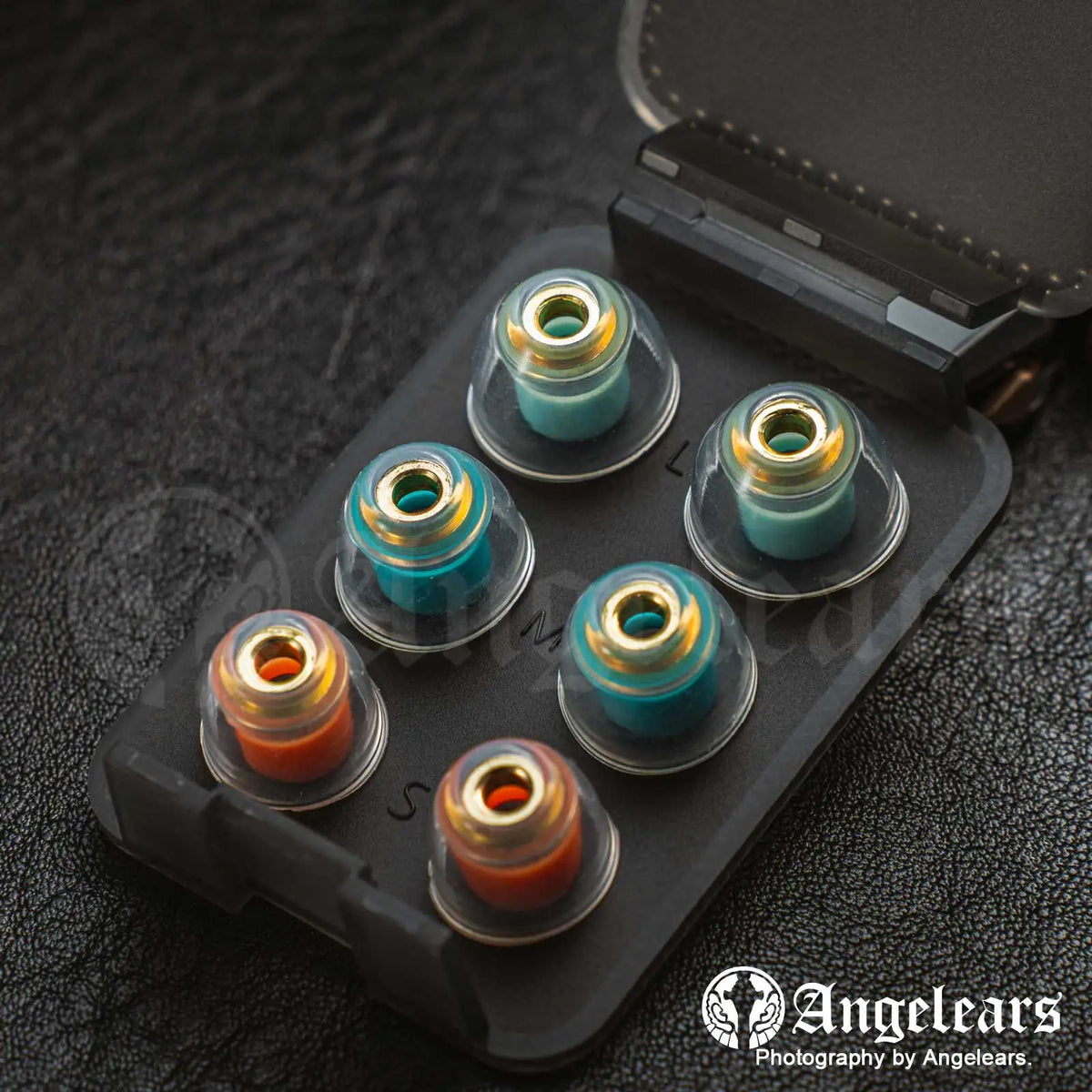 Angelears' Selected Eartips - AE300 Brass Nozzle Liquid Silicone Hybrid Eartips High-Density Brass Core Soft Silicone S/M/L