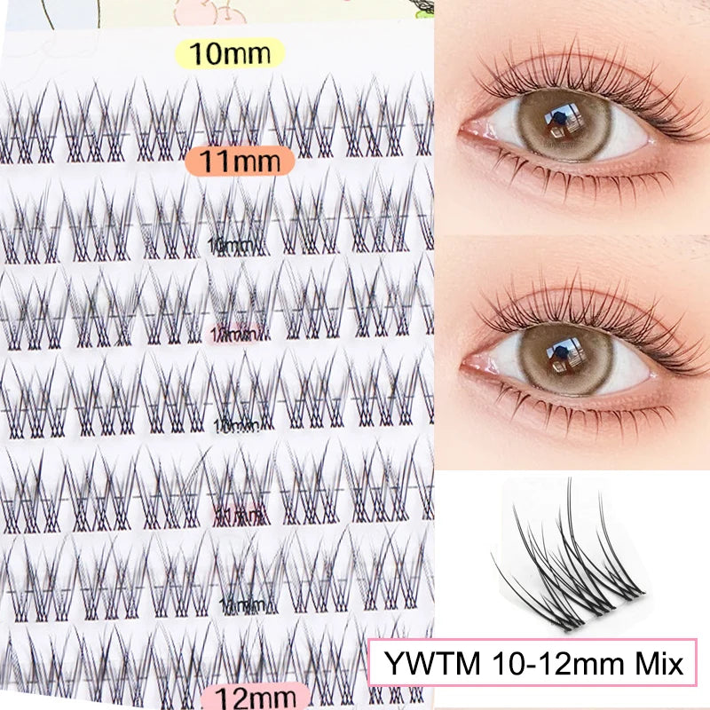 Sunflower Lashes Brown Manga False Eyelashes Natural Soft  Large Capacity Anime Eyelashes Douyin Wanghong Makeup Anime Eyelashes
