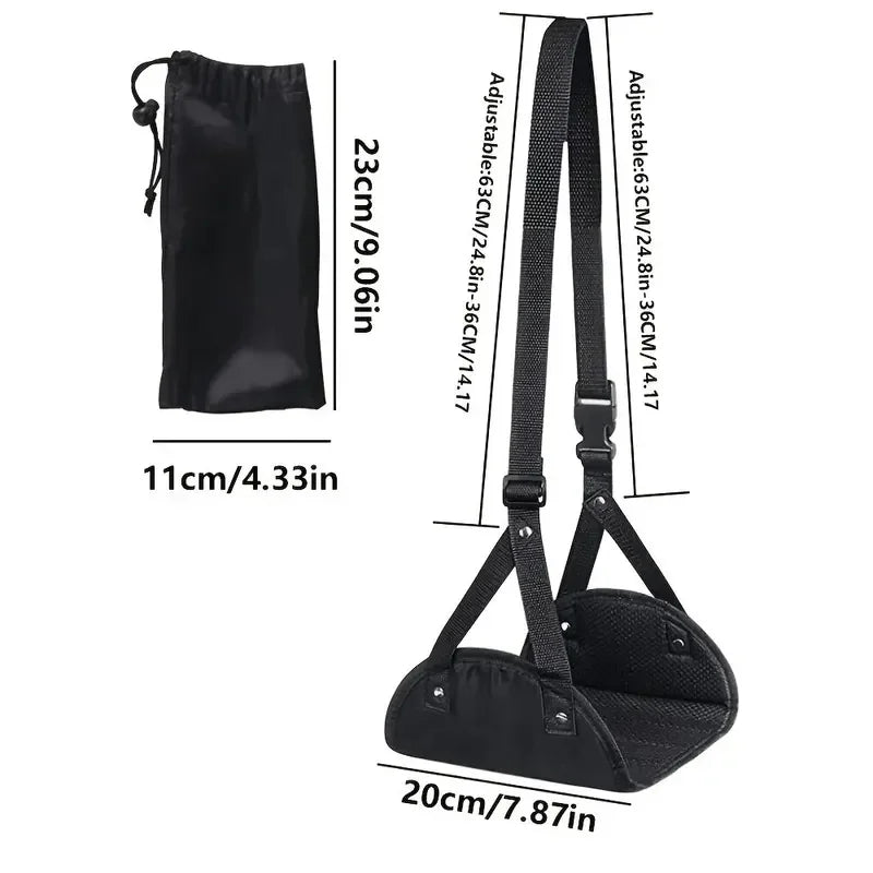 Portable Foot Mat - Adjustable Strap Office Resting Foot Mat Foot Hammock Foot Mat Lazy Man Magic Travel Magic Travel Airplane