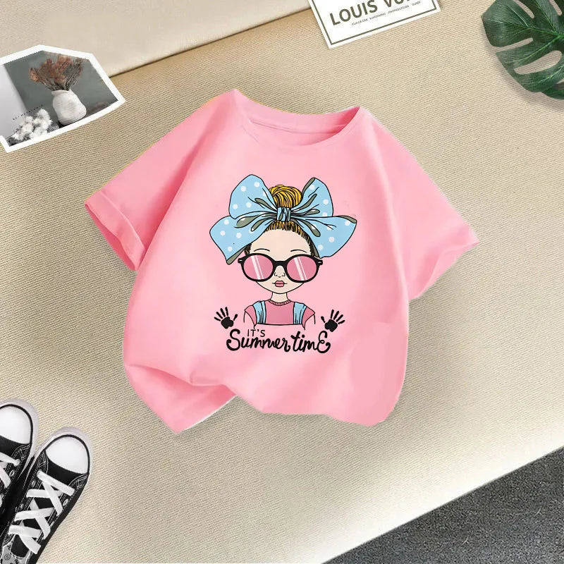 Children's Summer T-Shirt New Children's Short-Sleeved T-Shirt Men And Girls Round Neck Tops Baby Cotton T-Shirt Bottoming Shirt