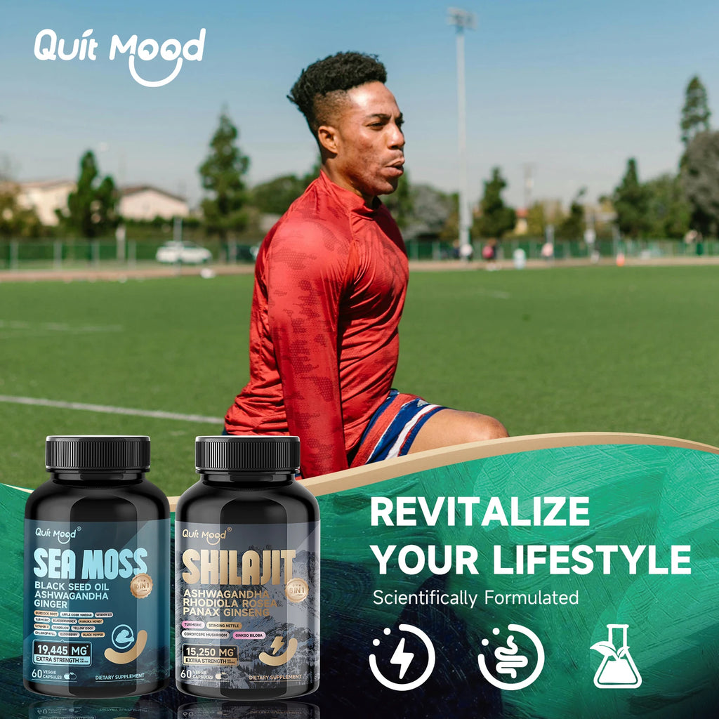 Shilajit 9000 Panax Ginseng 1500MG Ashwagandha 2000MG Rhodiola Rosea 1000MG, Turmeric 500MG, Gingko Biloba 500MG, Stinging Nettl