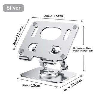 360 Rotation Foldable Laptop Bracket Mobile Phone Tablet Bracket Aluminum Alloy Desktop Lazy Backet Height Adjustable for iPad