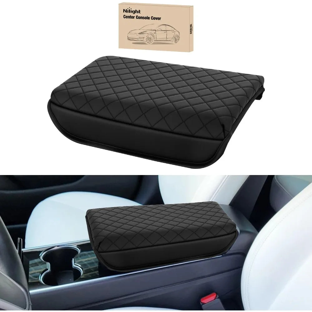 Nilight Center Console Cover Pad for Tesla Model 3 Tesla Model Y Accessories Armrest Cover for Car Middle Console Cushion Cover