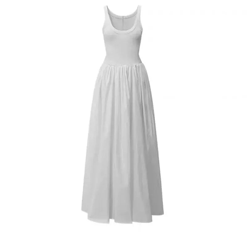Black Strapless Long Dress Women Fashion Slim Sleeveless O-Neck High Waist Dresses Female 2026 Spring Summer new  Party Vestidos