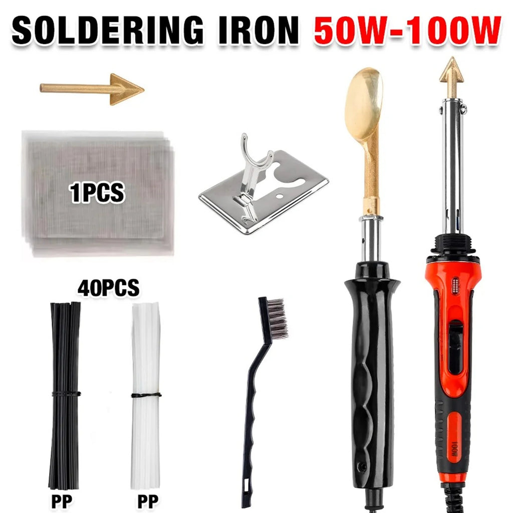 50W / 100W Home Leather Ironing Tool Crack Repair Smoothing Tool Repair Plastic Soldering Iron Car Bumper Welding Machine,Tools