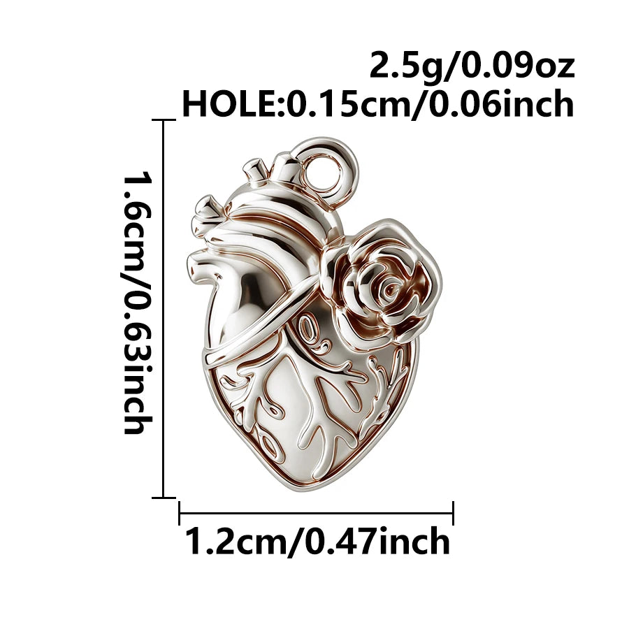 5pcs Lovely Animal Series Pendant Dog Bird Gold Plated 3D Stainless Steel Charms For DIY Jewelry Accessory in Furnace Waterproof