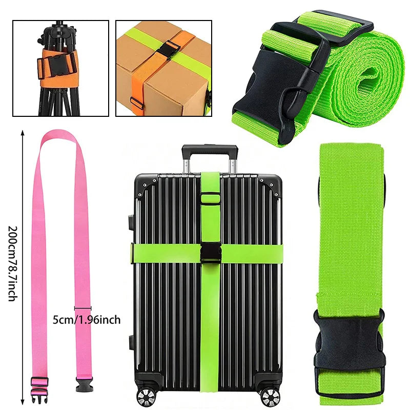NEW Straight Shaped Luggage Straps for Suitcase,Luggage Belt with Adjustable Release Buckle Travel Accessory,Easily Identified