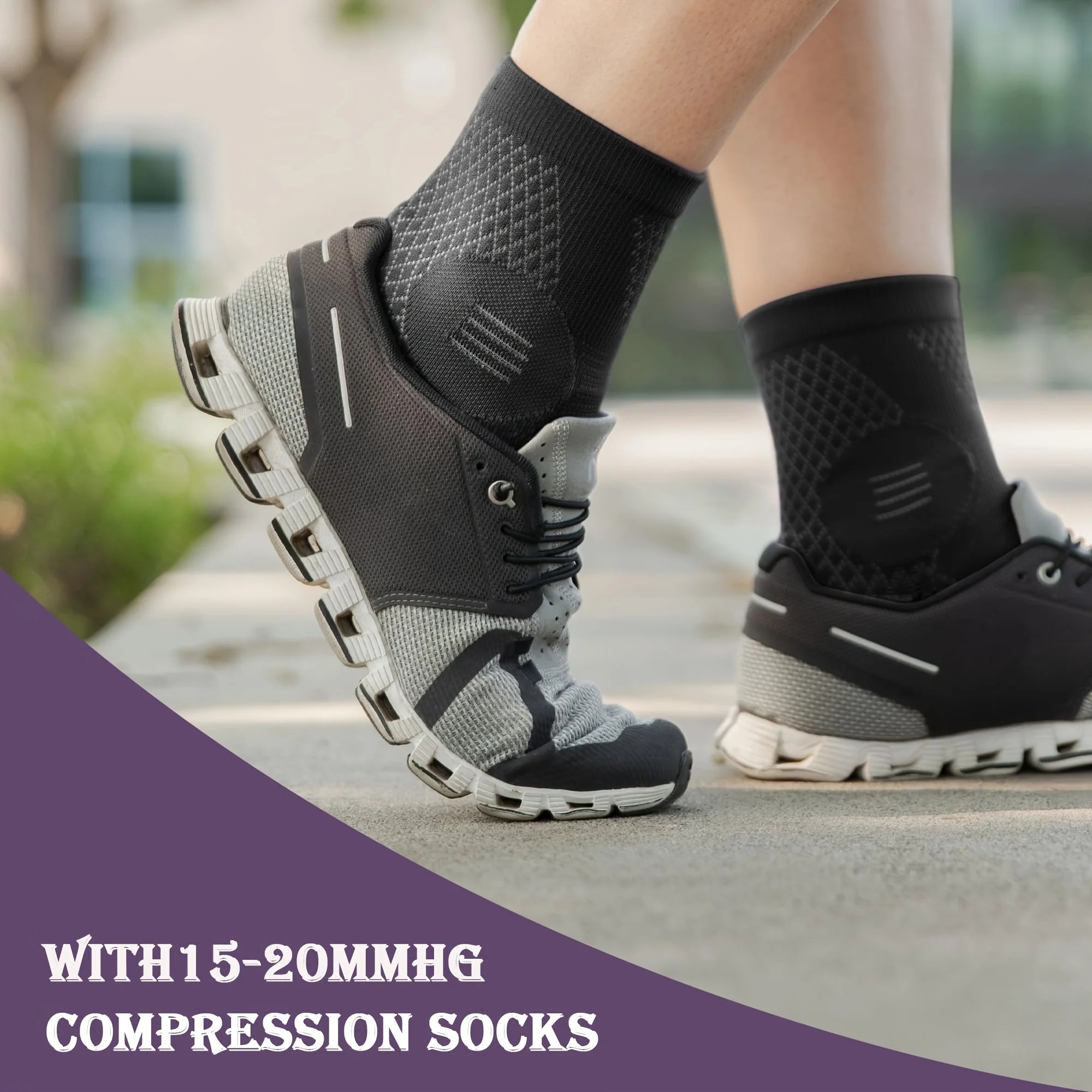 1Pair Compression Socks,Compression Foot Sleeves with Arch And Support,Open-Toe Design Neuropathy Socks