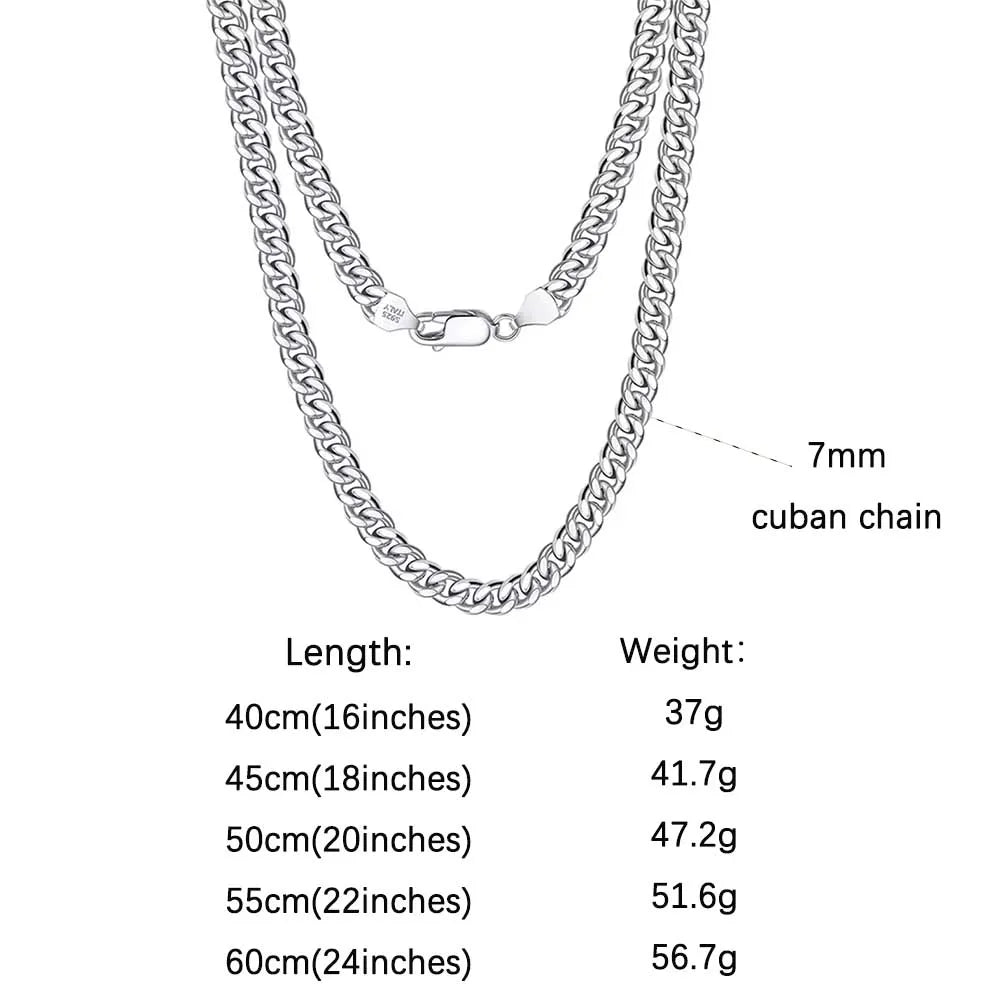 ORSA JEWELS 925 Sterling Silver Chain Necklaces Fashion Party for Men Women DIY Jewelry Simple High Quality 16-24 Inch Wholesale