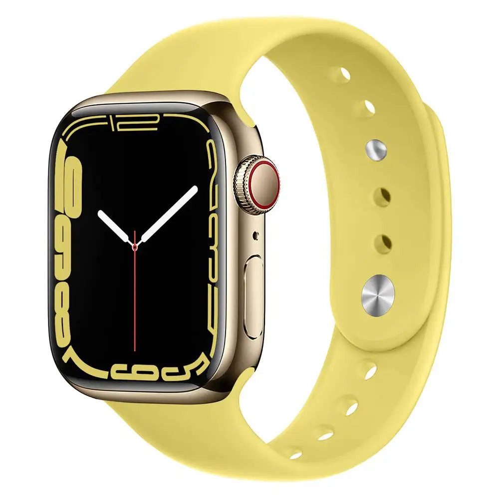 Silicone For Apple Watch Band 44mm 40mm 45mm 41mm 42mm 38mm 49mm 41 44 45 mm Bracelet IWatch Series 7 6 5 4 3 SE 8 Ultra Strap