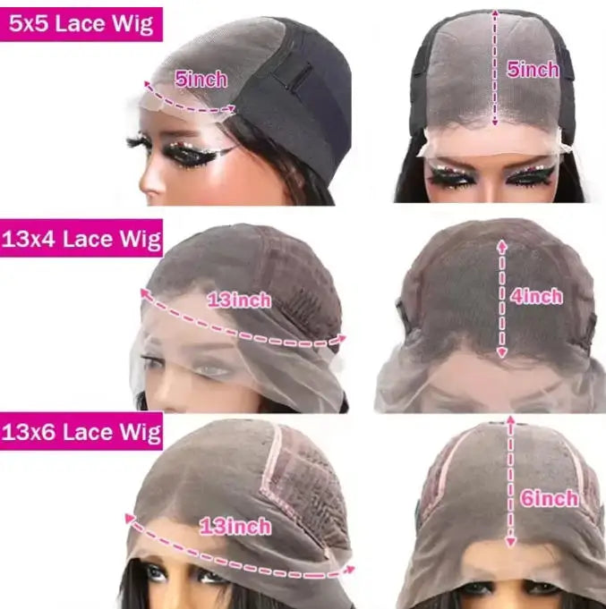 Bone Straight Virgin Human Hair Wig 36 42 Inch 5x5 13x4 13x6 HD Lace 250 Density Glueless Pre Melted Hairline Daily Styling