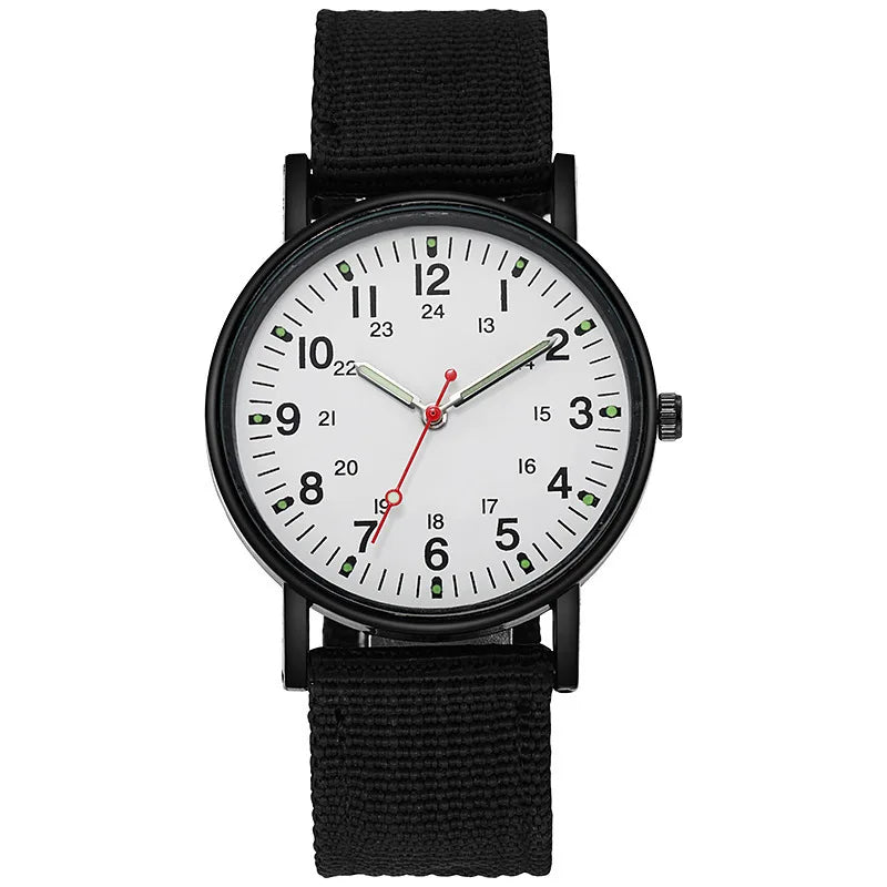 YIKAZE Military Men's Watches Luminous Shock Resistant Men Sports Watches Canvas Strap Simple Outdoor Quartz Wristwatch for man