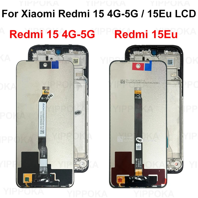 A- IPS For Xiaomi Redmi 12C 22120RN86G 12 LCD 14R 14C Display Touch Screen Digitizer Replace For Redmi 13C LCD 13 Display 15 15C