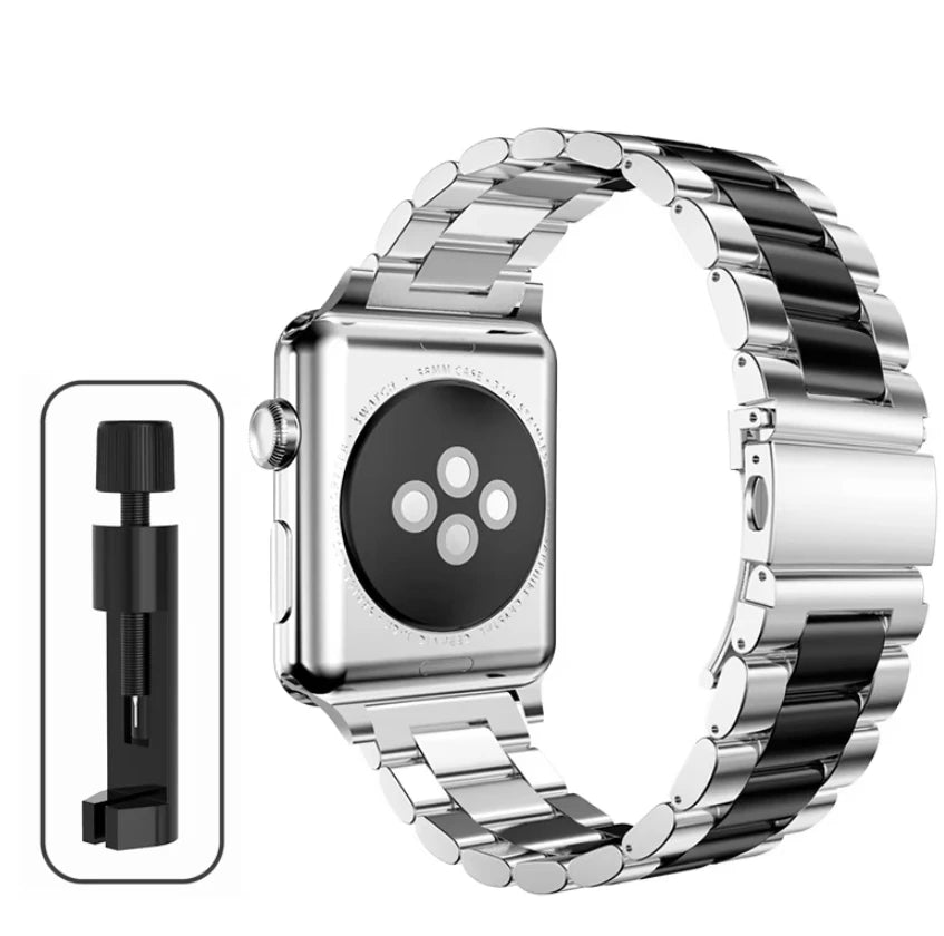 Stainless Steel Strap For Apple Watch Band 45mm Ultra 49mm 41mm 40mm 44mm Strap Metal Bracelet For Iwatch Series 9 10 46mm 42mm