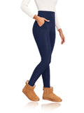  High Waisted Winter Leggings With Pockets For Women Thermal Fleece Lined Tummy Control Thick Warm Tights Workout Running