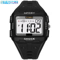 SYNOKE New For Men Sports Electronic Watch Waterproof Night Glow Large Screen Square Outdoor Running Camping Student Watch