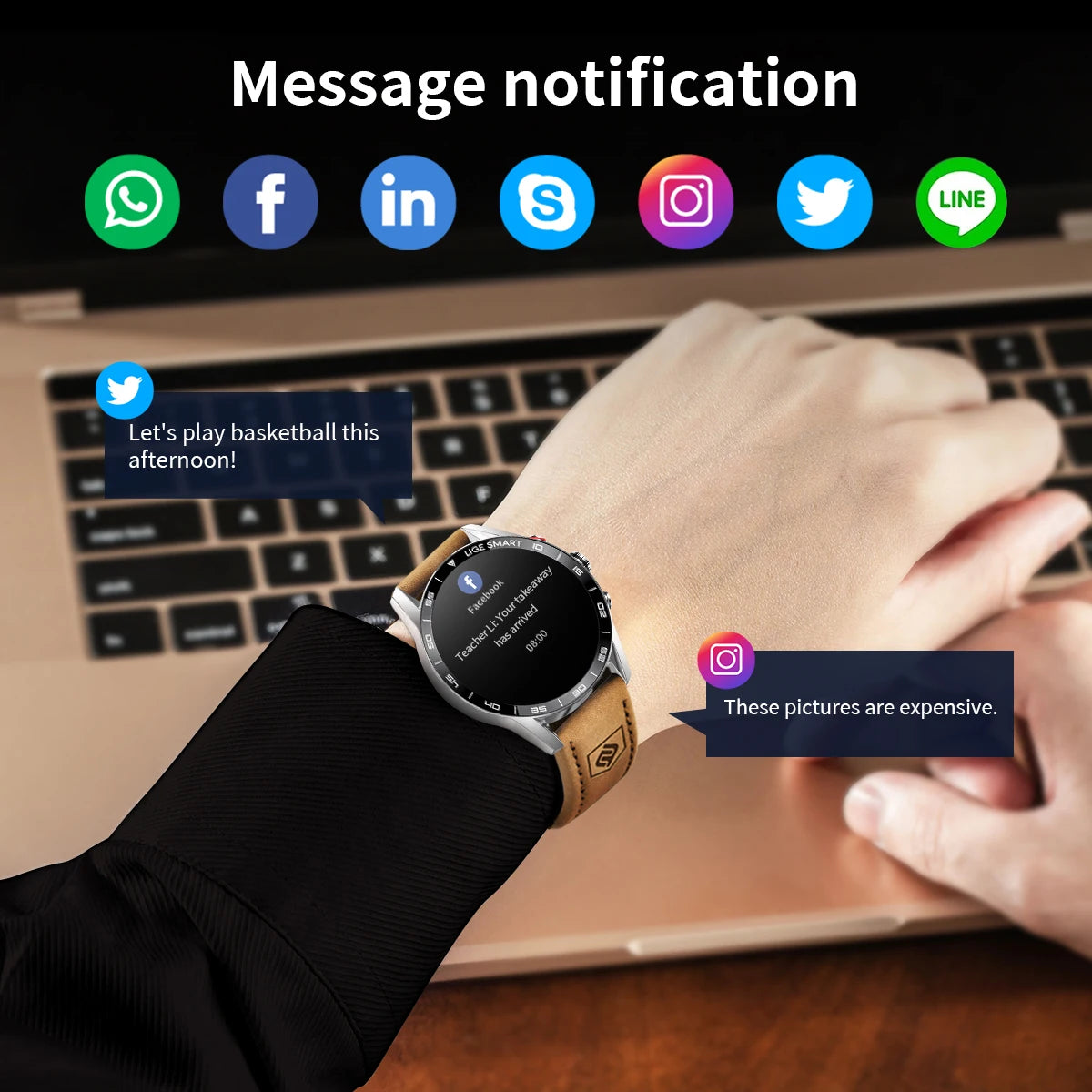 LIGE 2026 New Rugged Military GPS Smart Watch Men AMOLED HD Screen Heart Rate Bluetooth Call Waterproof Outdoor SmartWatch