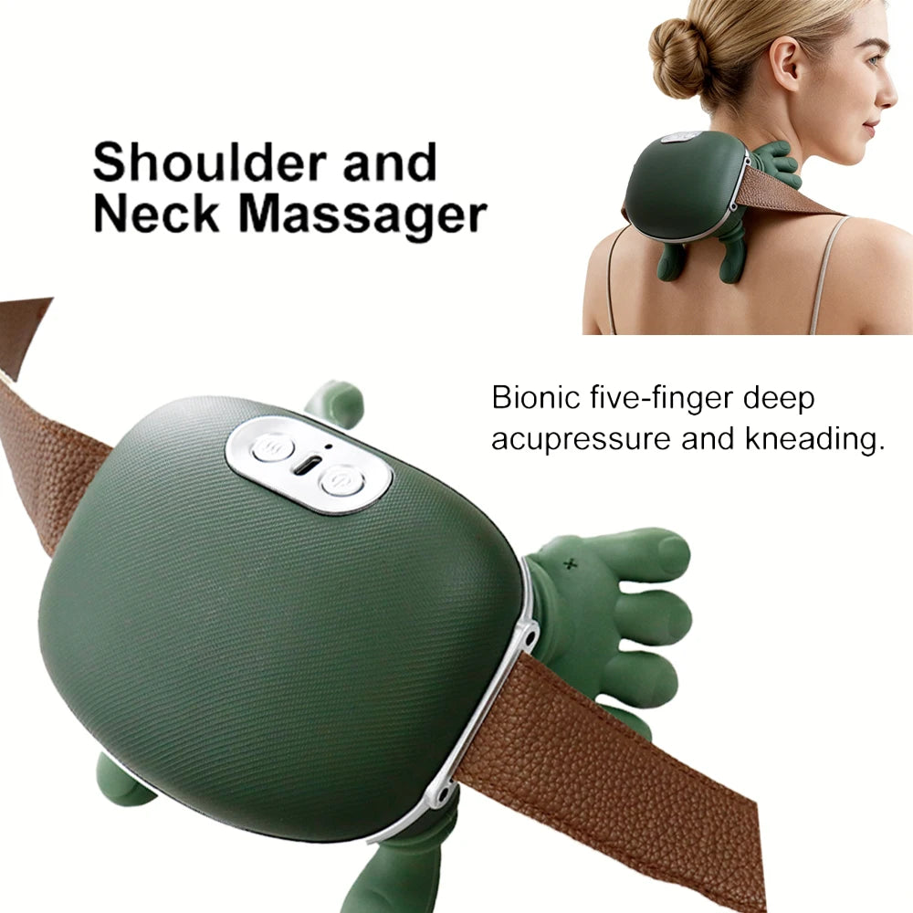 Upgraded Bionic Electric Shoulder and Neck Massager N7 with 3 Modes Massaging Relaxation Shoulder Cloak Waist & Muscle Relief