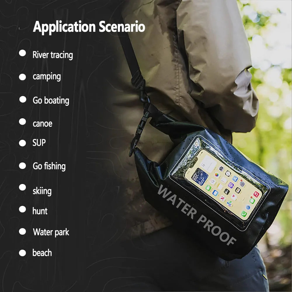 Outdoor Waterproof Phone Bags Dry Bag Touch Screen Kayak Bags Camping Trekking Bag Trekking Drifting Rafting Surfing Boating Bag