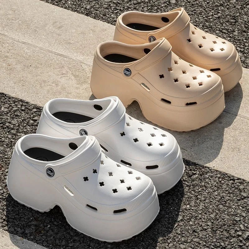 2025 Chunky Platform Clogs Shoes for Women Thick Bottom Non Slip Beach Sandals Woman Summer Fashion Wedges EVA Sandals Slippers