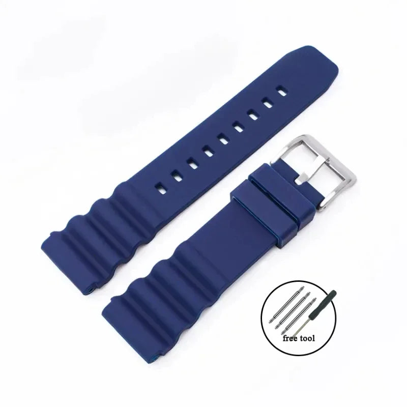 Silicone Watch Band 20mm 22mm For Rolex SUBMARINER Waterproof Diving Bracelet For Citizen For Seiko SKX007 SRP777J1 Sports Strap