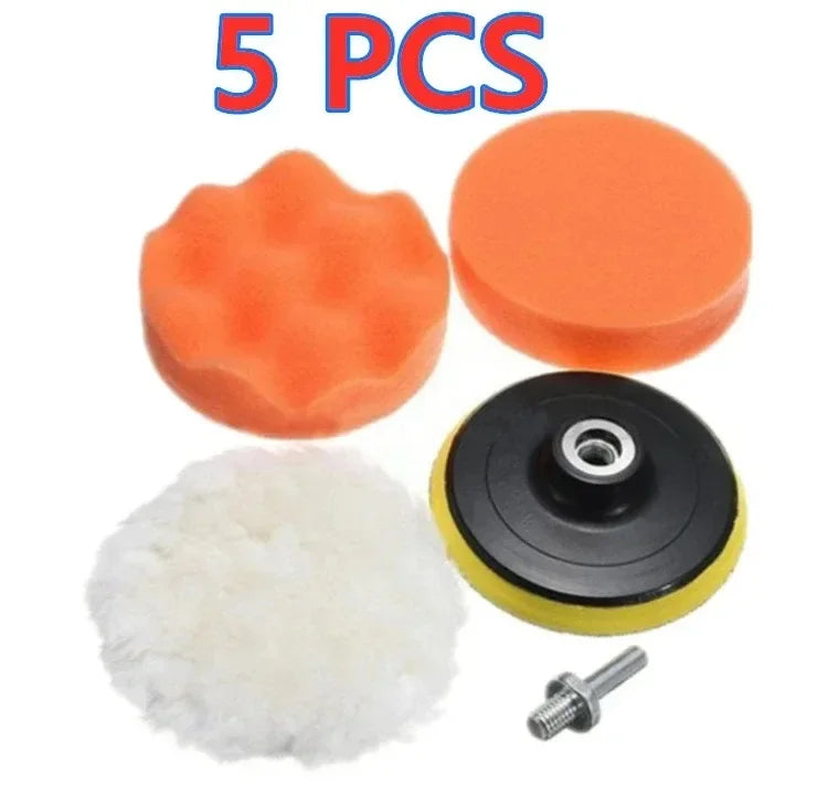 Car Polishing Sponge Pads Kit Foam Pad Buffer Kit Polishing Machine Wax Pads for Auto Motorcycle Motor Vehicle Remove Scratches