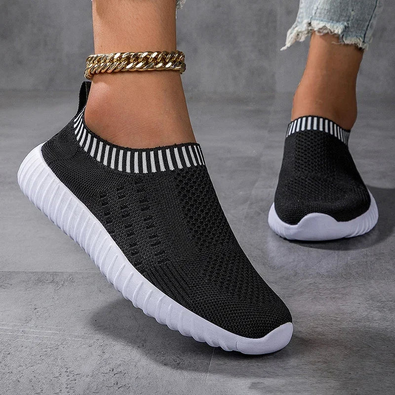 Shoes for Women Casual Flats Shoes Fashion Breathable Walking Mesh Flat Shoes Sneakers Women Gym Tenis Shoes Female Footwear