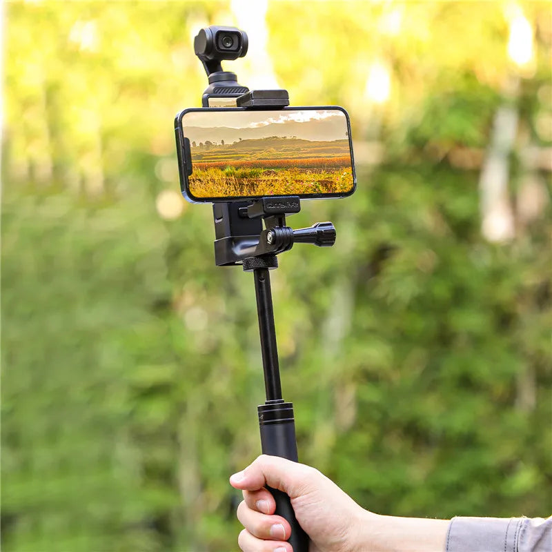 Sunnylife Front Phone Holder Clip Handheld Shooting Expansion Adapter For DJI Osmo Pocket 3 Pocket 4 Bracket Camera Accessories