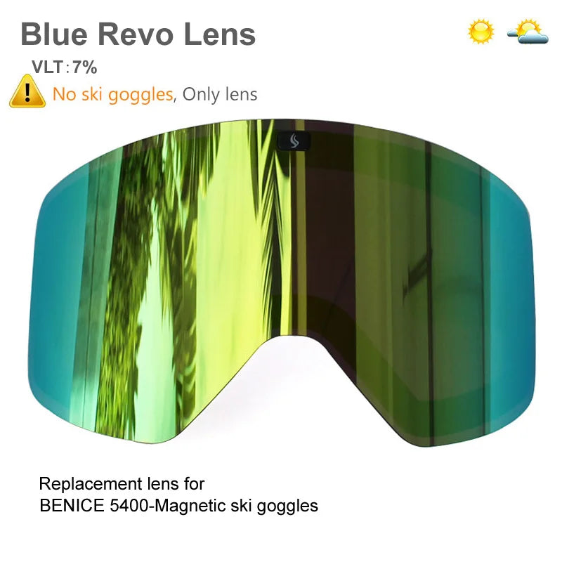 Magnetic Lens Ski Goggles Double Layer Polarized Lens Skiing Anti-fog Snowboard Goggles Men Clear Lens Ski Glasses Eyewear