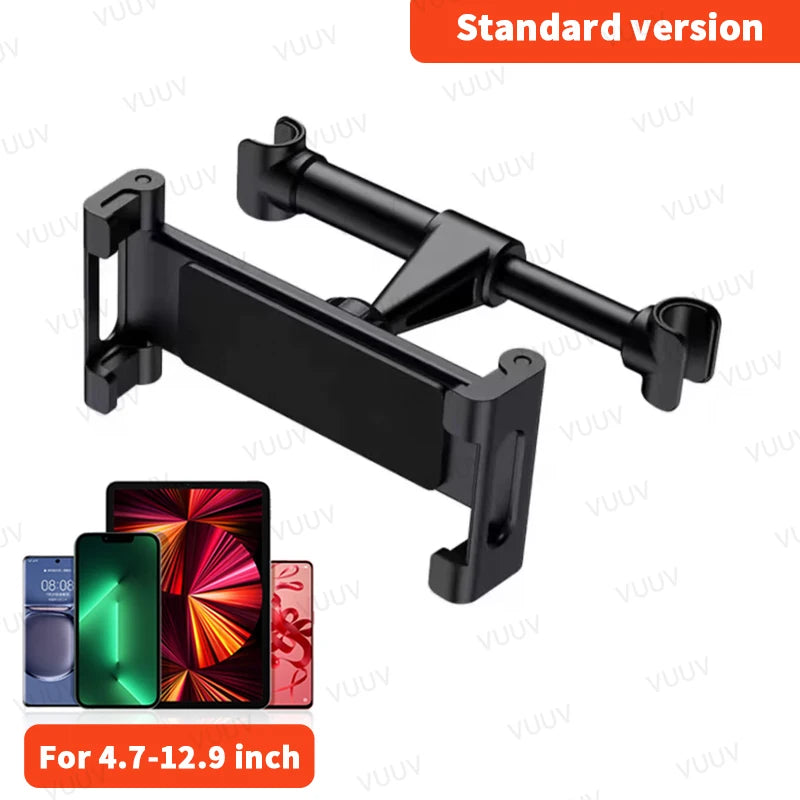 VUUV Car Headrest Tablet Holder Stand for 4.7-12.9inch Phone/Tablet Rotating Telescopic Tablet Bracket for Kids Support for Cars