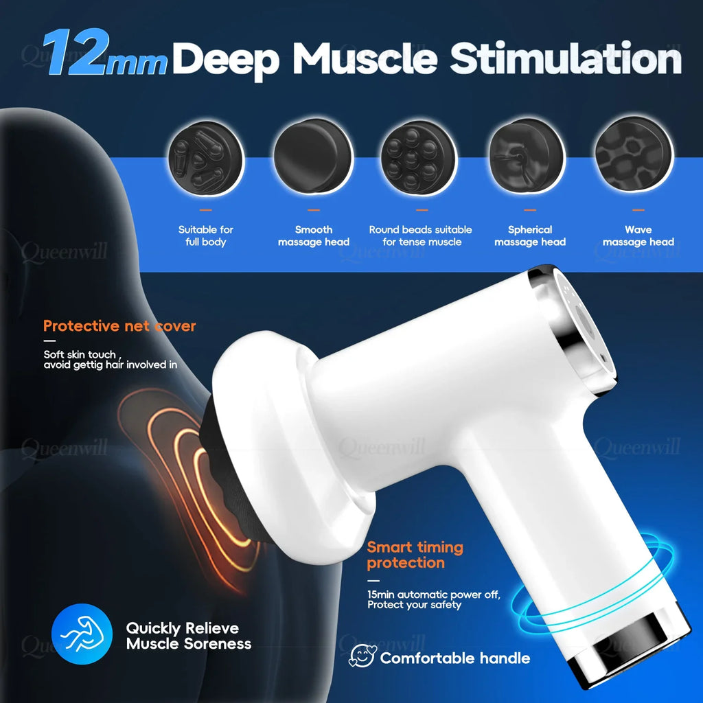 Portable Vibration Massage Fascia Gun, Deep Muscle Relaxation Body Shaping Slimming Machine, Anti-Cellulite Fat Reducing Fitness