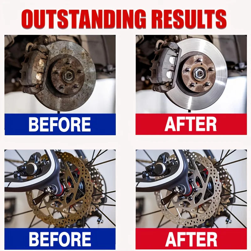 Farienne Car Brake Disc Rust Remover, 100% Effective Noise Reduction, Full Metal Polishing Agent & Wheel HUB Spray