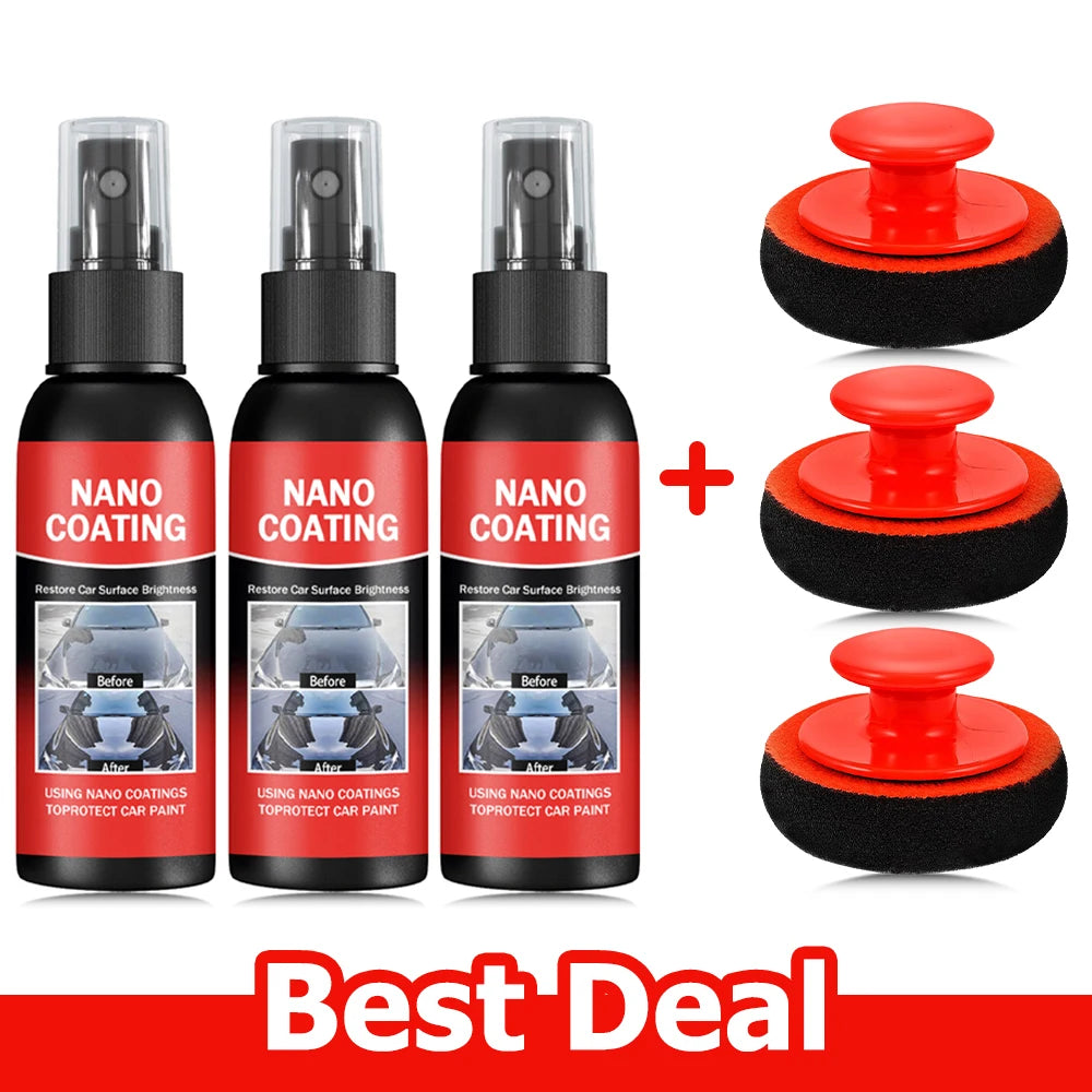 Car Nano Ceramic Coating Kit - Universal Professional Car Beauty, High Gloss Car Paint Repair Protection, Long-Lasting Gloss