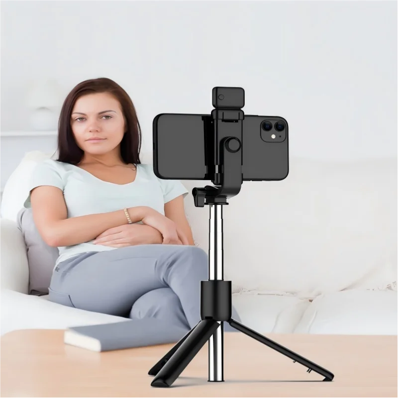 Selfie Stick Tripod With Bluetooth Remote Wireless Phone Holder Stand With Beauty Fill Light For All Smartphones