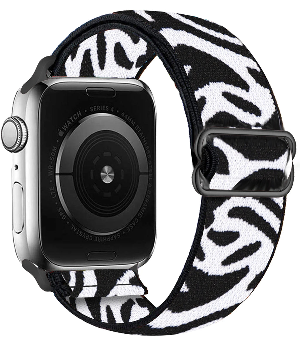 Scrunchie Strap for Apple Watch Band 45mm 44mm 40mm 41mm Adjustable Nylon Bracelet iWatch Series Ultra 3 4 5 SE 6 7 8 9 10 11