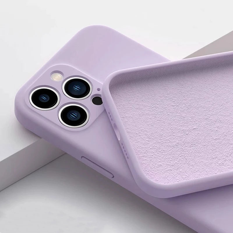 Luxury Original Liquid Silicone Phone Case For iPhone 11 12 13 14 15 16 17 18 Pro Max Air Plus Soft Bumper Back Cases Cover
