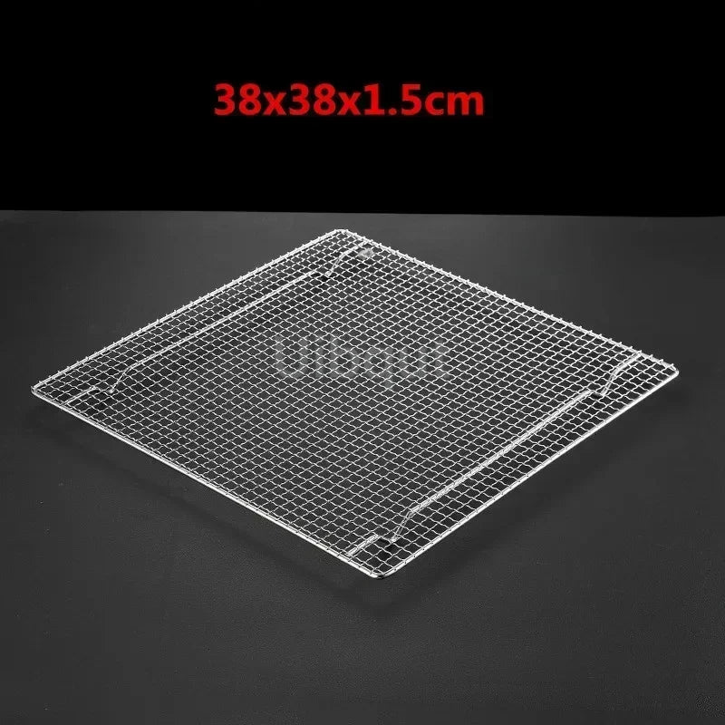 square bbq net rack meshes stainless steel 304 BBQ grill Mesh Rectangular Baking rack with Foot leg Drainage Cake Drying Frame