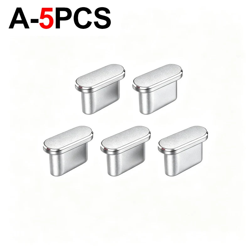 1-5Pcs Metal USB Type C Dust Plug for iPhone 18 17 16 Pro Max 18PM Mobile Phone Type-C Charging Port Protector Cover Cap Stopper