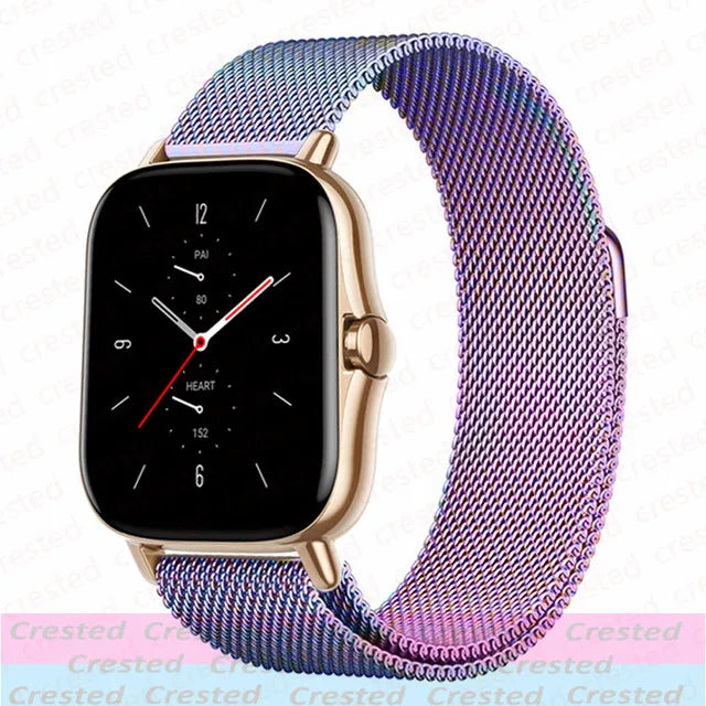 20mm/22mm Milanese band For Amazfit GTS/4/2/3/GTS2 Mini/GTR 47mm/GTR2/4/3/Pro stratos Metal Watch Bracelet Amazfit bip 5 6 strap