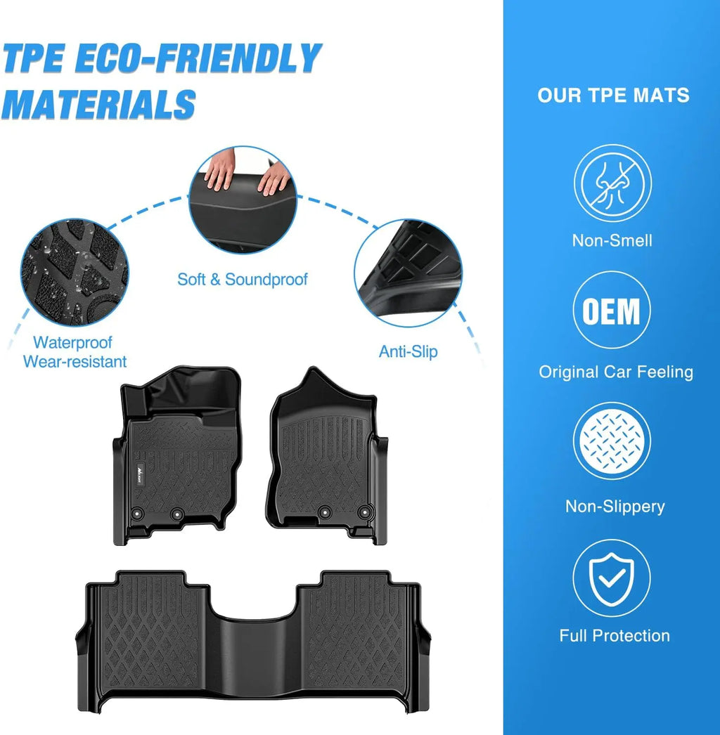Nilight Custom Fit TPE Floor Mats All Weather Waterproof Heavy Duty Car Floor Liners for Nissan Altima 2007-2025 Rogue 2014-2025 Pathfinder 2013-2025 Murano 2019-2025 Sentra 2014-2025 Titan Titan XD Frontier Ariya Kicks Armad