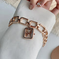 Women Quartz Watch Bracelet Square Dial Quartz Analog Women's Watches Ladies Wristwatch Elegant Female Clock Montre