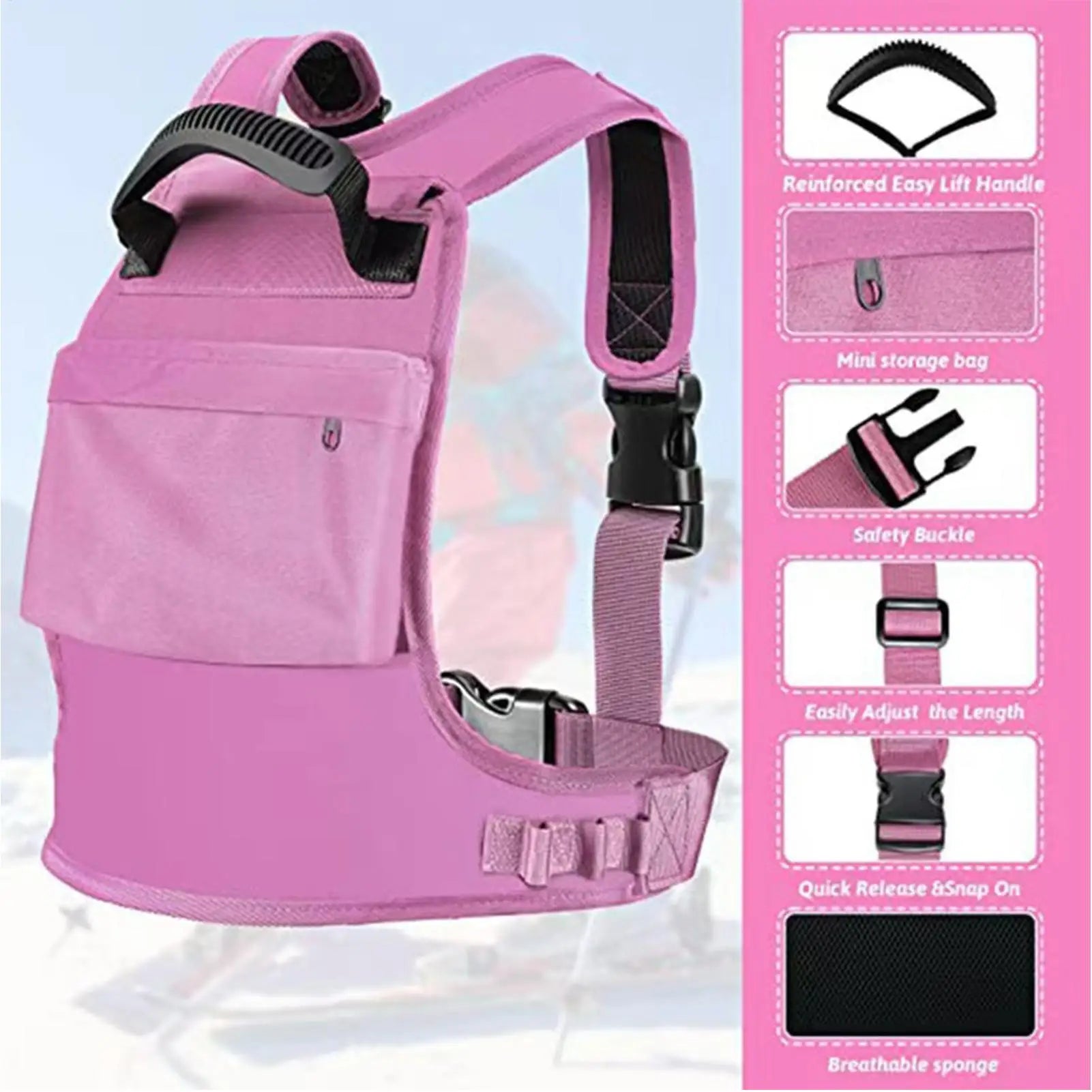 Kids Ski Harness Trainer Leashes with Safety Belt Snowboard Training Gear for Children Beginner Learning Fall Prevention Control