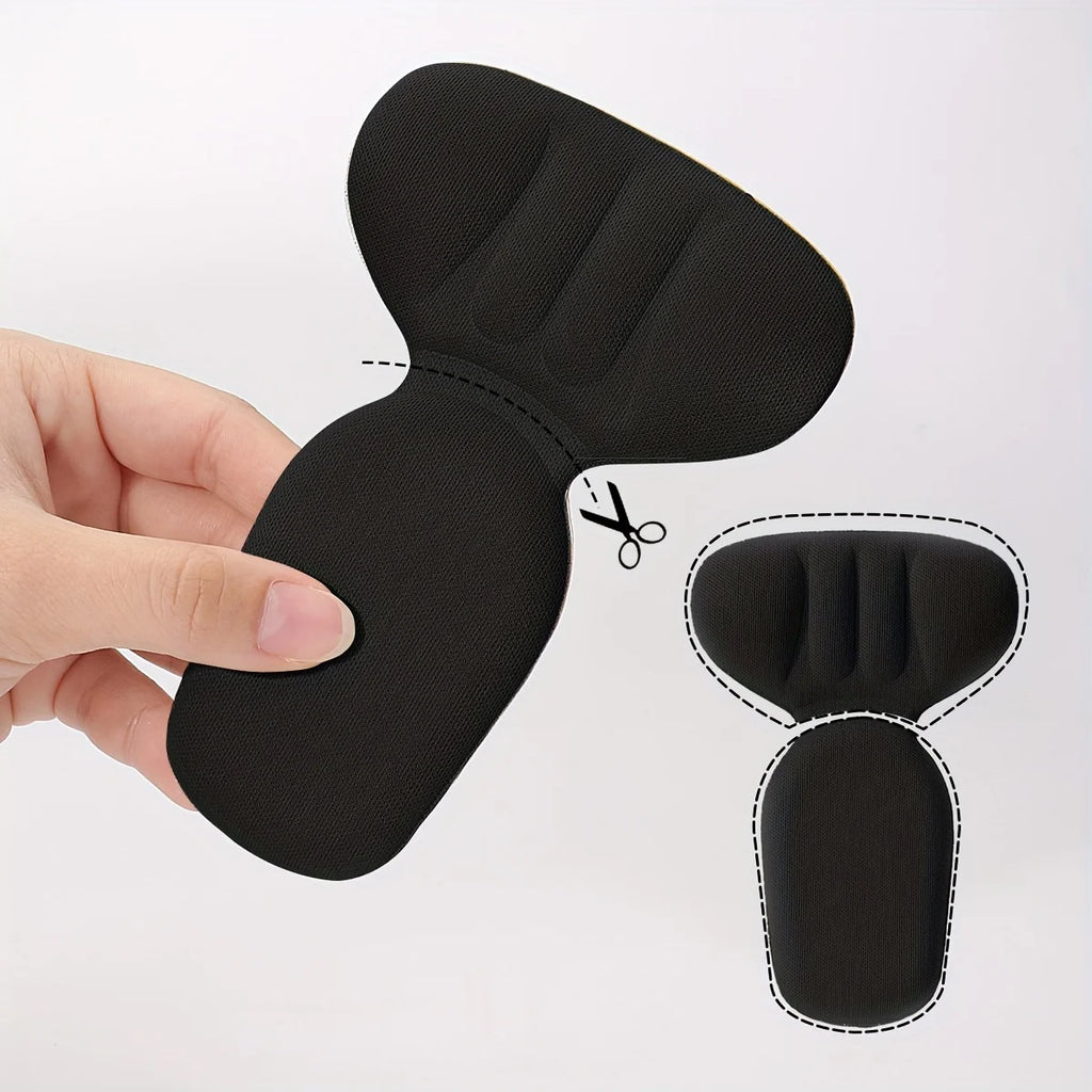 Double-Layer Thick T-Shaped Foam Heel Pad And Heel Cup - Soft, Breathable, Non-Slip, Durable, Comfortable To Wear In High Heels