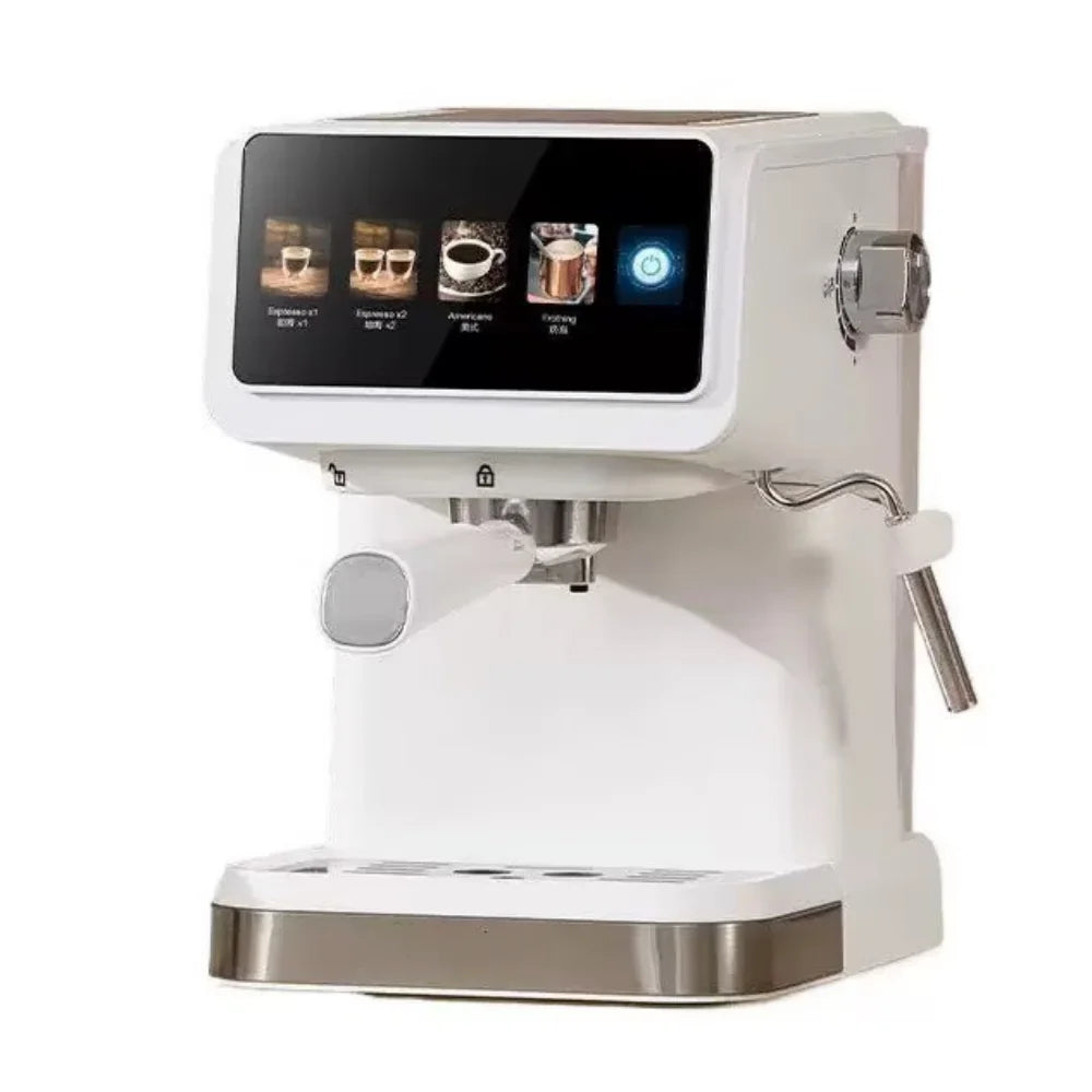 20Bar Espresso Machine, Steam Milk Frother Coffee Maker with Fast Heating, Compact Semi-Automatic Cappuccino Brewer for Home Off