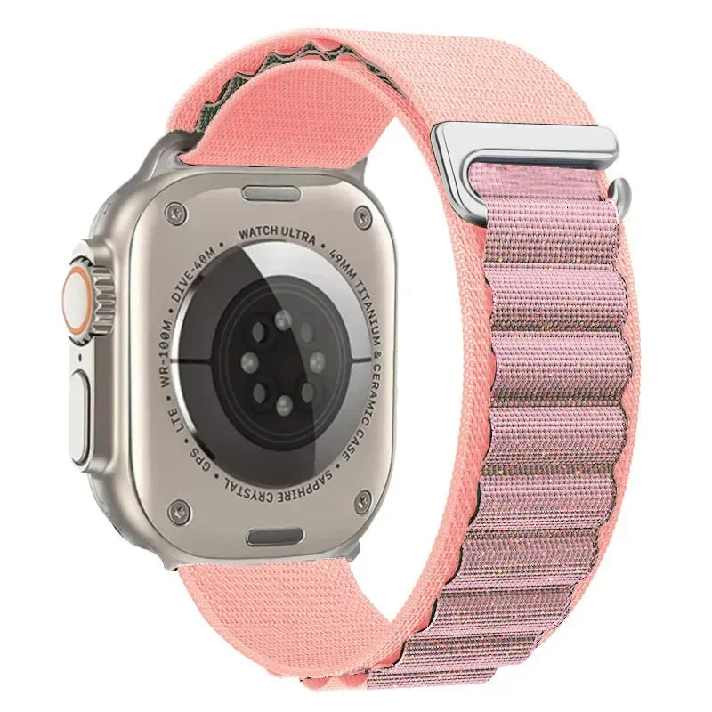 Alpine Loop Belt For Apple Watch Ultra 49mm 11 10 9 8 7 10 46mm 42mm 45mm 41mm Nylon Band iWatch Series 6 5 4 SE 44mm40mm Correa