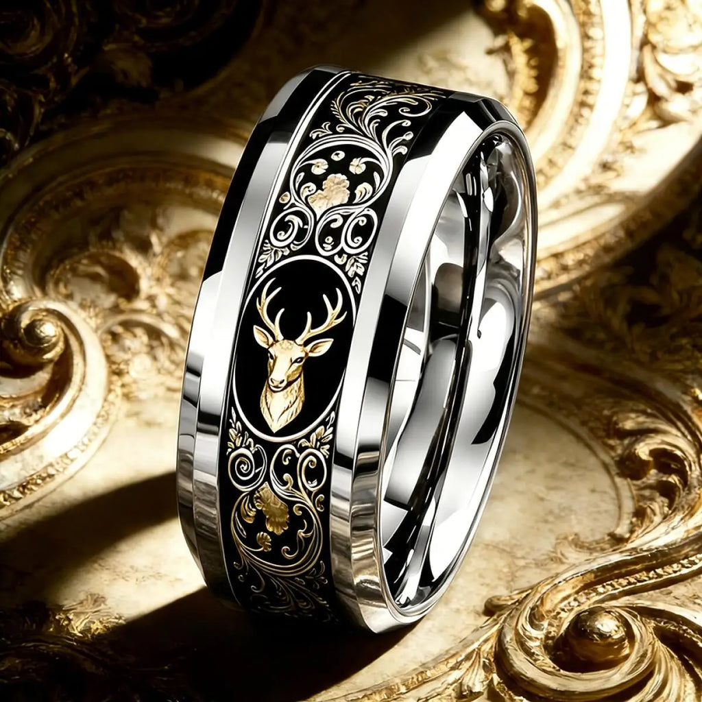 Cool Domineering Auspicious Cloud Dragon Ring Retro Punk Stainless Steel Dragon Rings for Men Rock Biker Jewelry Anillos Hombre