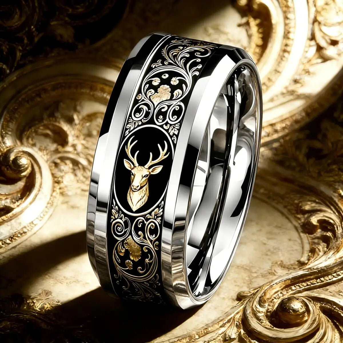 Cool Domineering Auspicious Cloud Dragon Ring Retro Punk Stainless Steel Dragon Rings for Men Rock Biker Jewelry Anillos Hombre