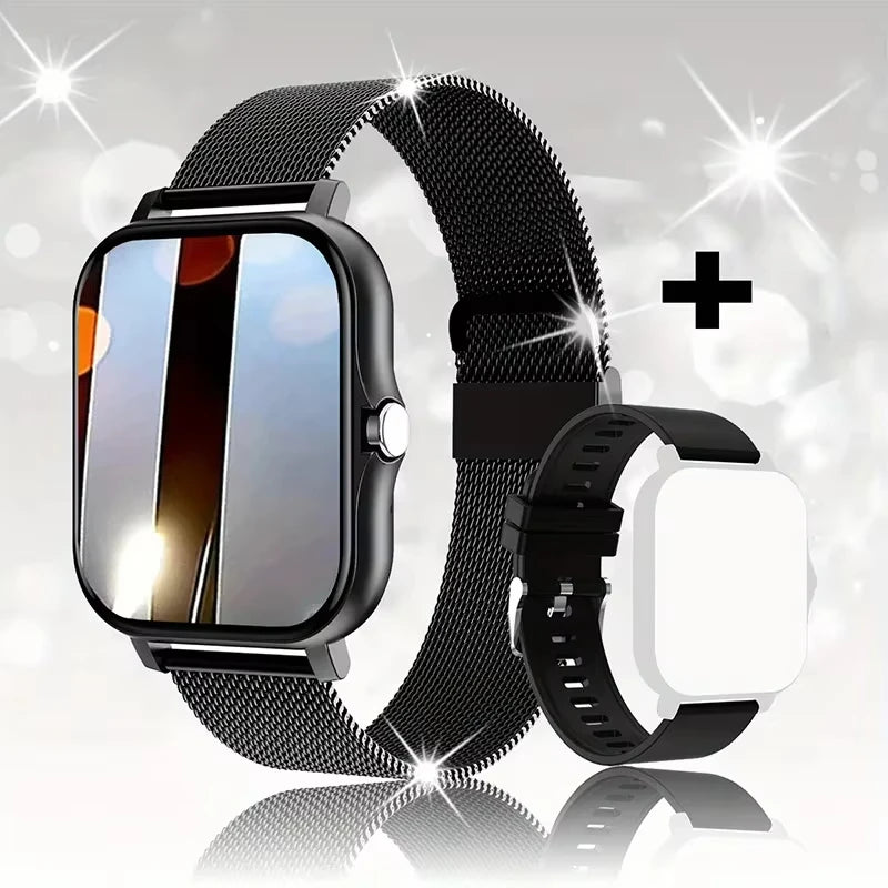 LAXASFIT 2025 New Smart Watch Bluetooth Talk Full Touch Screen Heart Rate Monitor Sports Fitness Smart Watch Men Women Gift