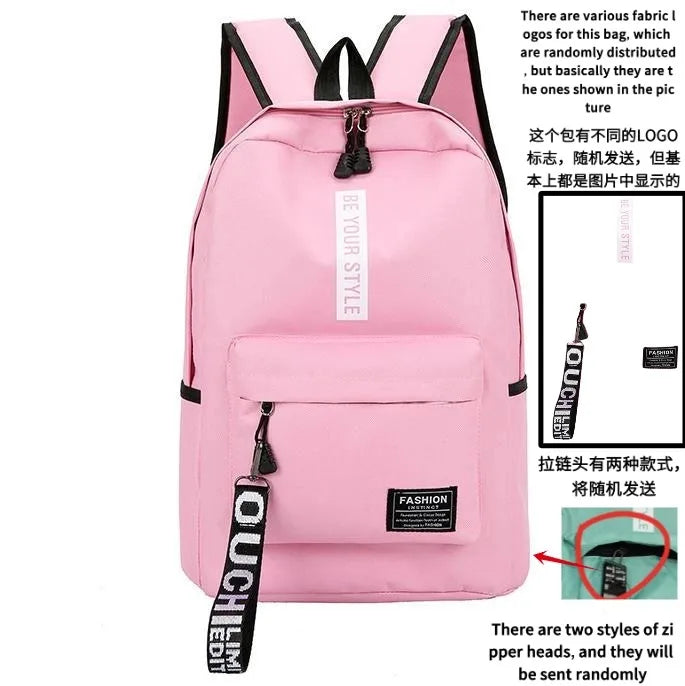Fashion Trend Backpack for Men and Women Junior High School High School Student Bag Large Capacity Korean Version of Th